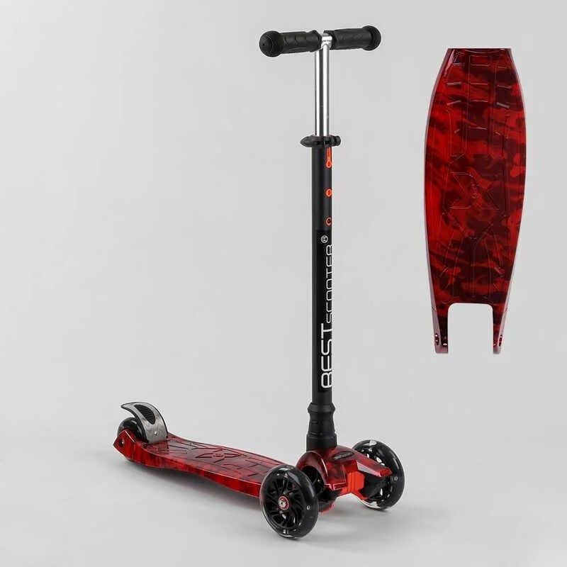 

Самокат трехколесный Best Scooter Maxi A 25775 /779-1533 Колеса светяться Красный