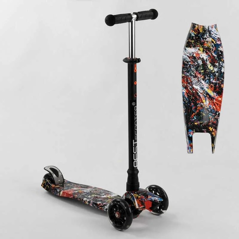 

Самокат трехколесный Best Scooter Maxi A 25779/779-1542 Колеса светяться Абстракция