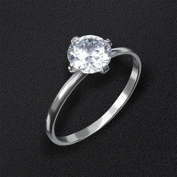 

Серебряное кольцо с фианитом 1179 18мм
