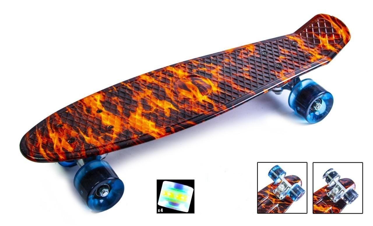 

Пенни Борд Scale Sport Fire оранжевый цвет светящиеся колеса