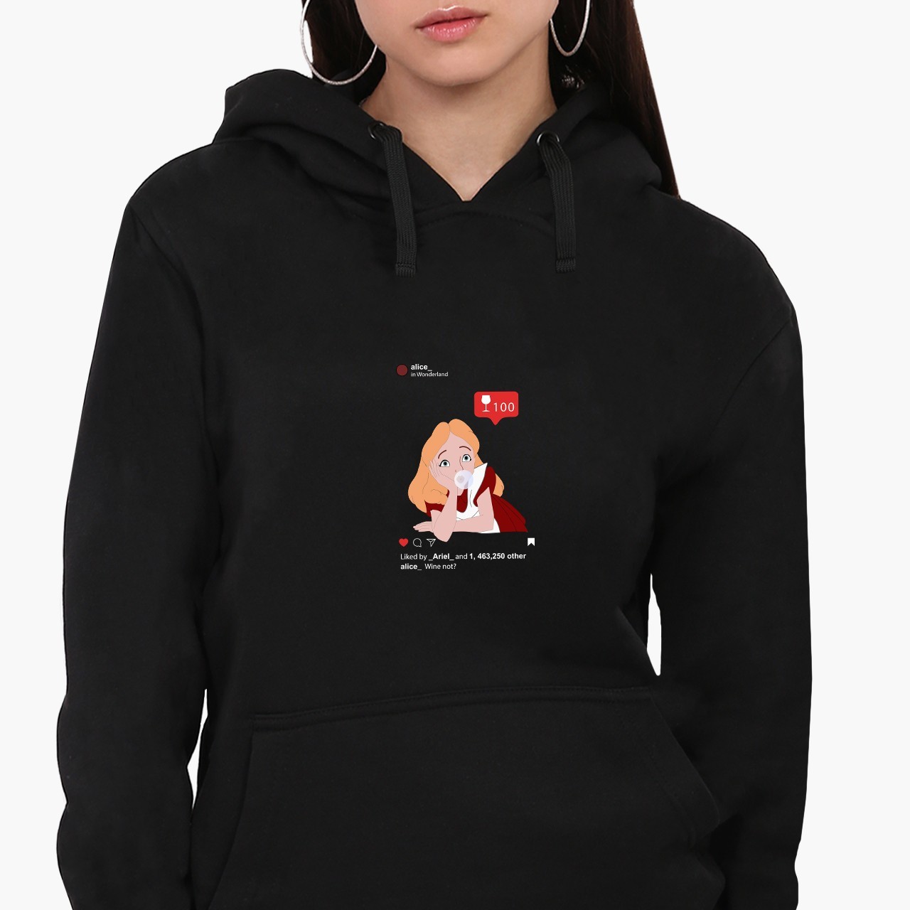 

Худи женский Дисней Алиса с жвачкой (Disney Alice with gum) Черный (8921-1433, Худи женский Дисней Алиса с жвачкой (Disney Alice with gum) Черный (8921-1433) M