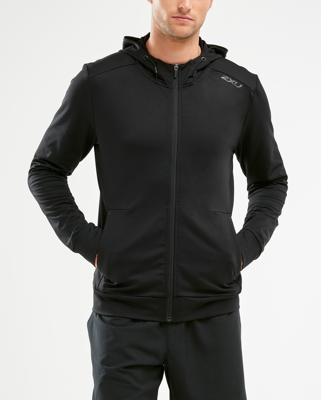 

Мужское спортивное худи 2XU, Transit Zip Hoodie, M, черный