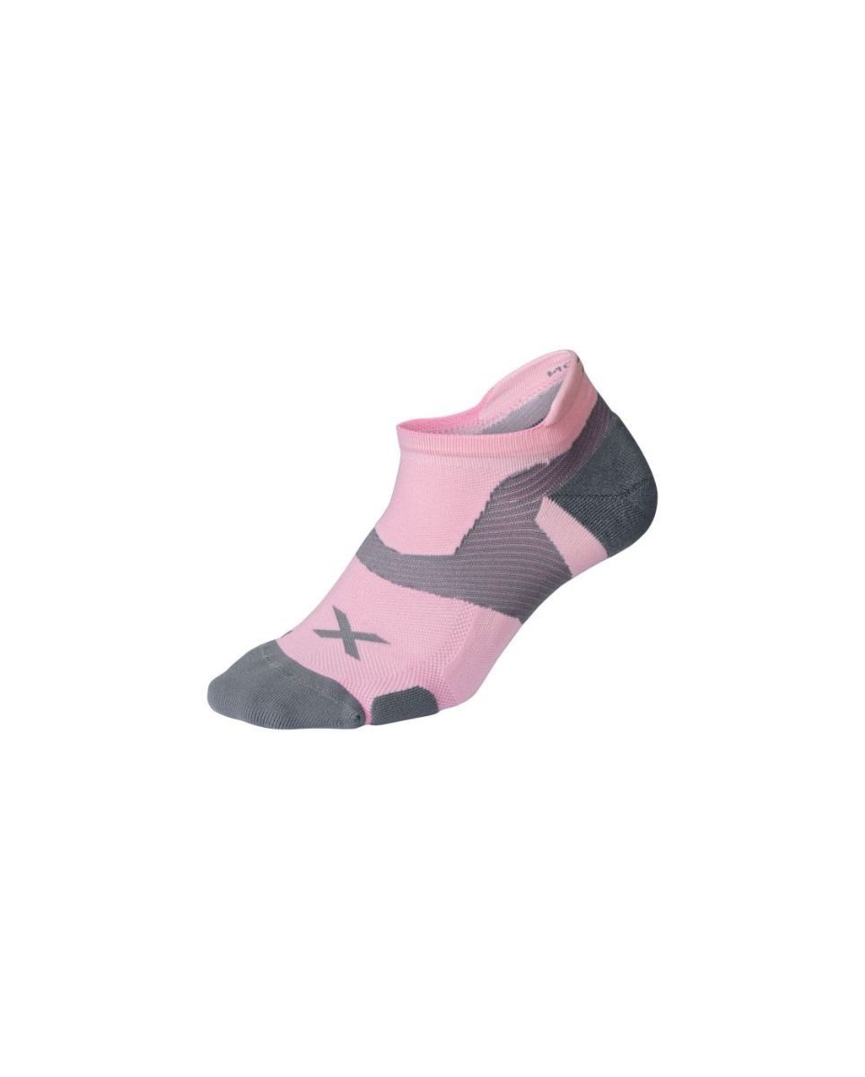 

Компрессионные спортивные короткие носки 2XU, Vectr Cushion, M (38-42), бледно-розовый/серый