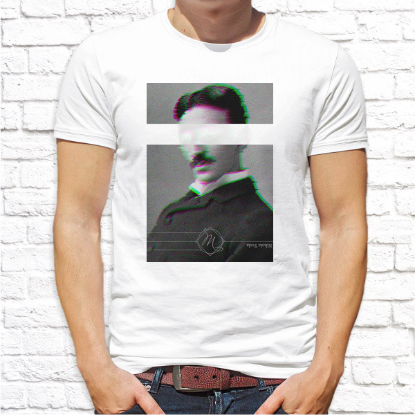 

Мужская футболка Push IT с принтом, Swag Никола Тесла (Nikola Tesla) XXL, Белый
