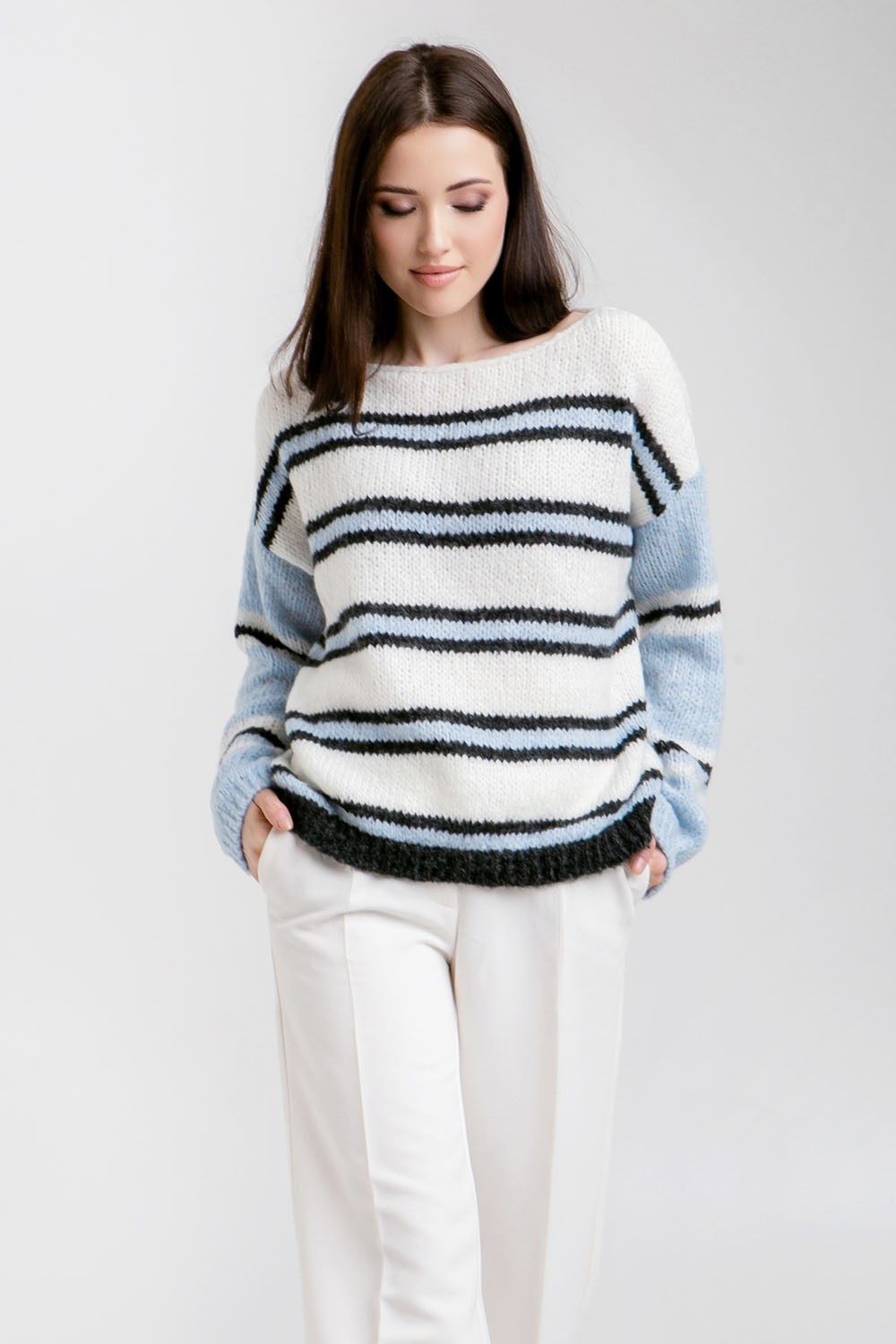 

Джемпер LYTVYN 1951 48-52 Голубой с белым