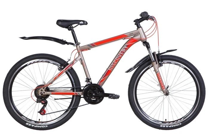 

Велосипед ST 26 Discovery TREK AM Vbr 18 серо-красный (м) с крылом Pl 2021