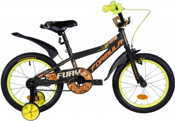 

Велосипед ST 16 Formula FURY 8,5 черно-оранжевый (м) с крылом Pl 2021