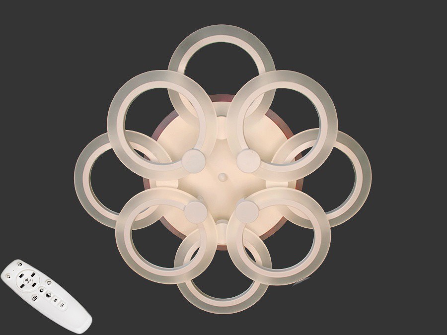 

Потолочная LED-люстра AlexMosh с диммером и подсветкой 110W цвет белый (4)