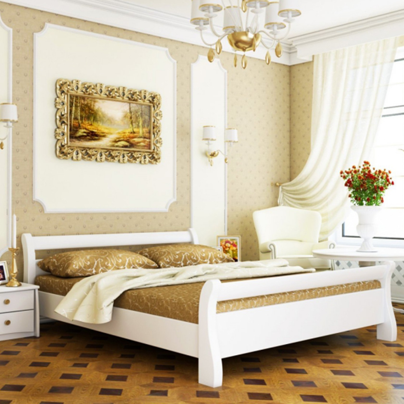

Кровать Диана Белая 140х200 см 21104_57