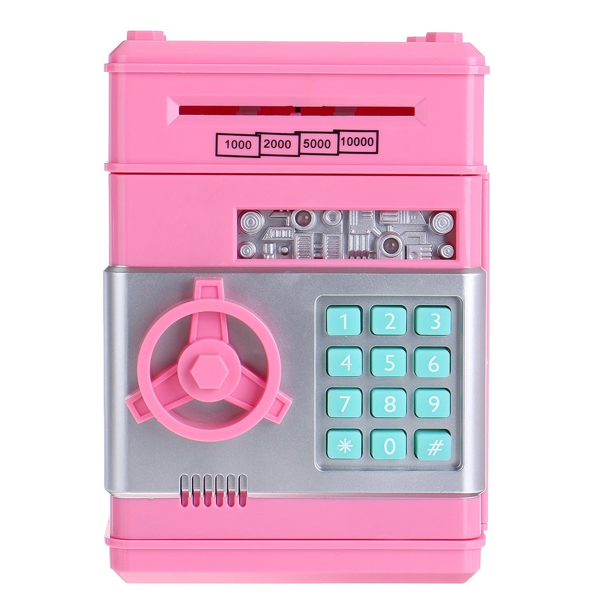 

Сейф копилка NUMBER BANK с кодовым замком и купюроприемником Pink