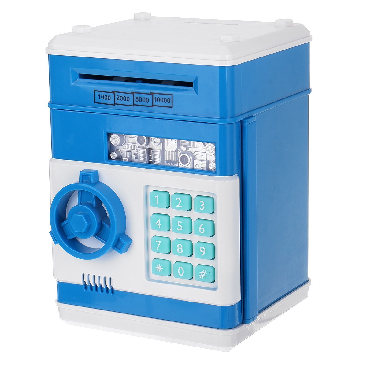 

Сейф копилка NUMBER BANK с кодовым замком и купюроприемником Blue
