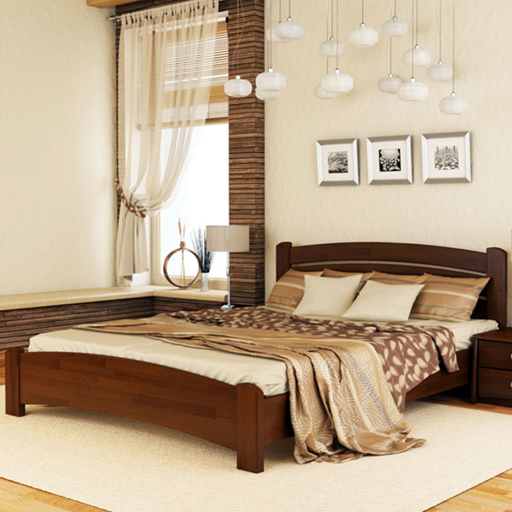 

Кровать Венеция Люкс Каштан 160х200 см 21103_75