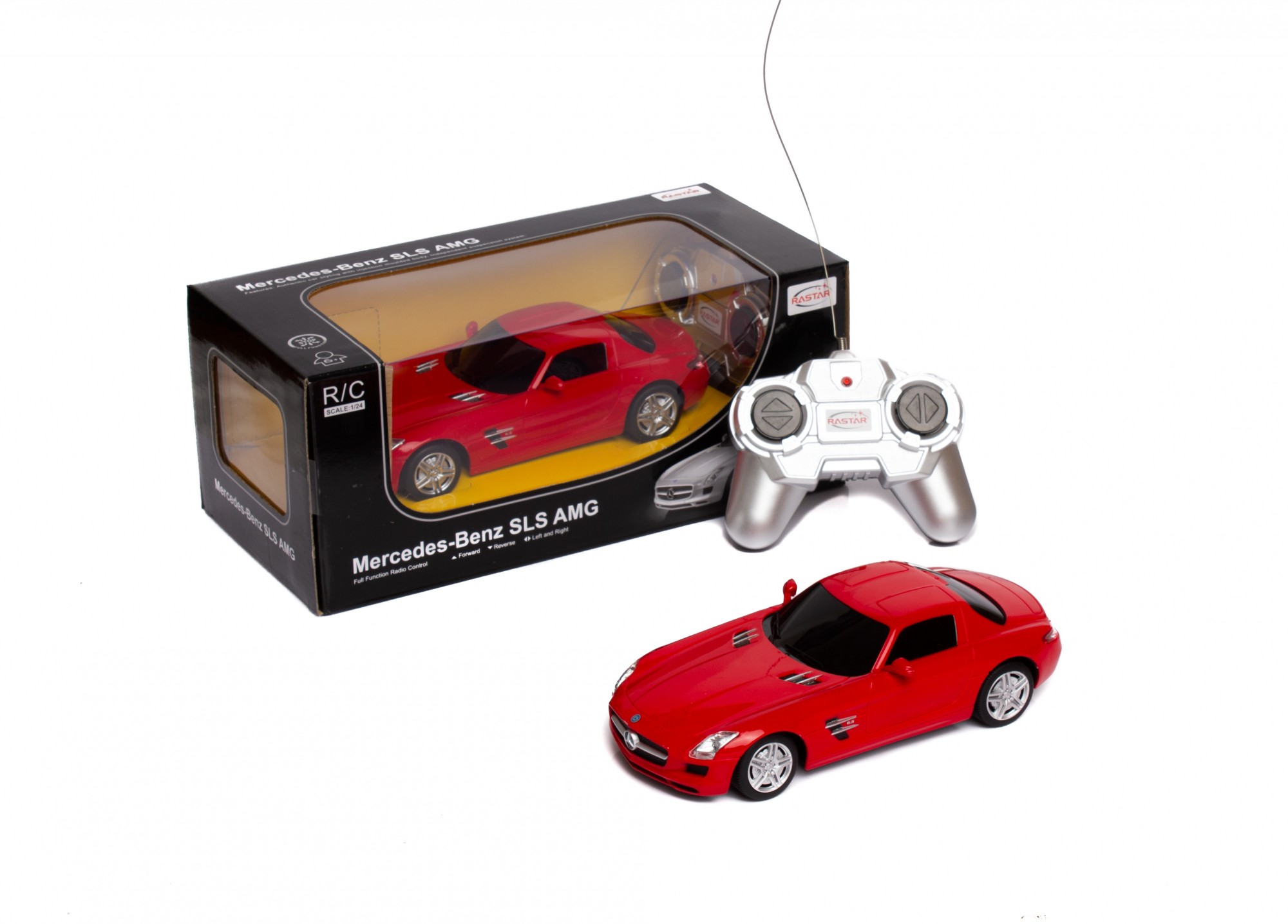 

Модель машины 1:24 на управлении Mercedes Benz SLS RASTAR (40100/RED) красный