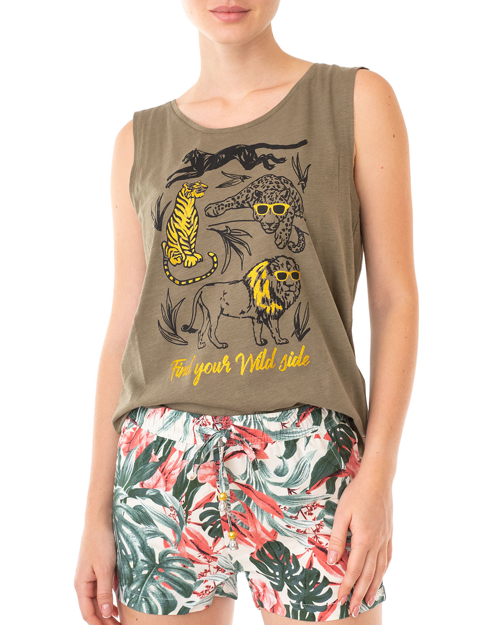 

Майка жіноча EMOI (144926-burnt love/20-2) Оливковий, Майка жіноча EMOI (144926-burnt love/20-2) Оливковий L