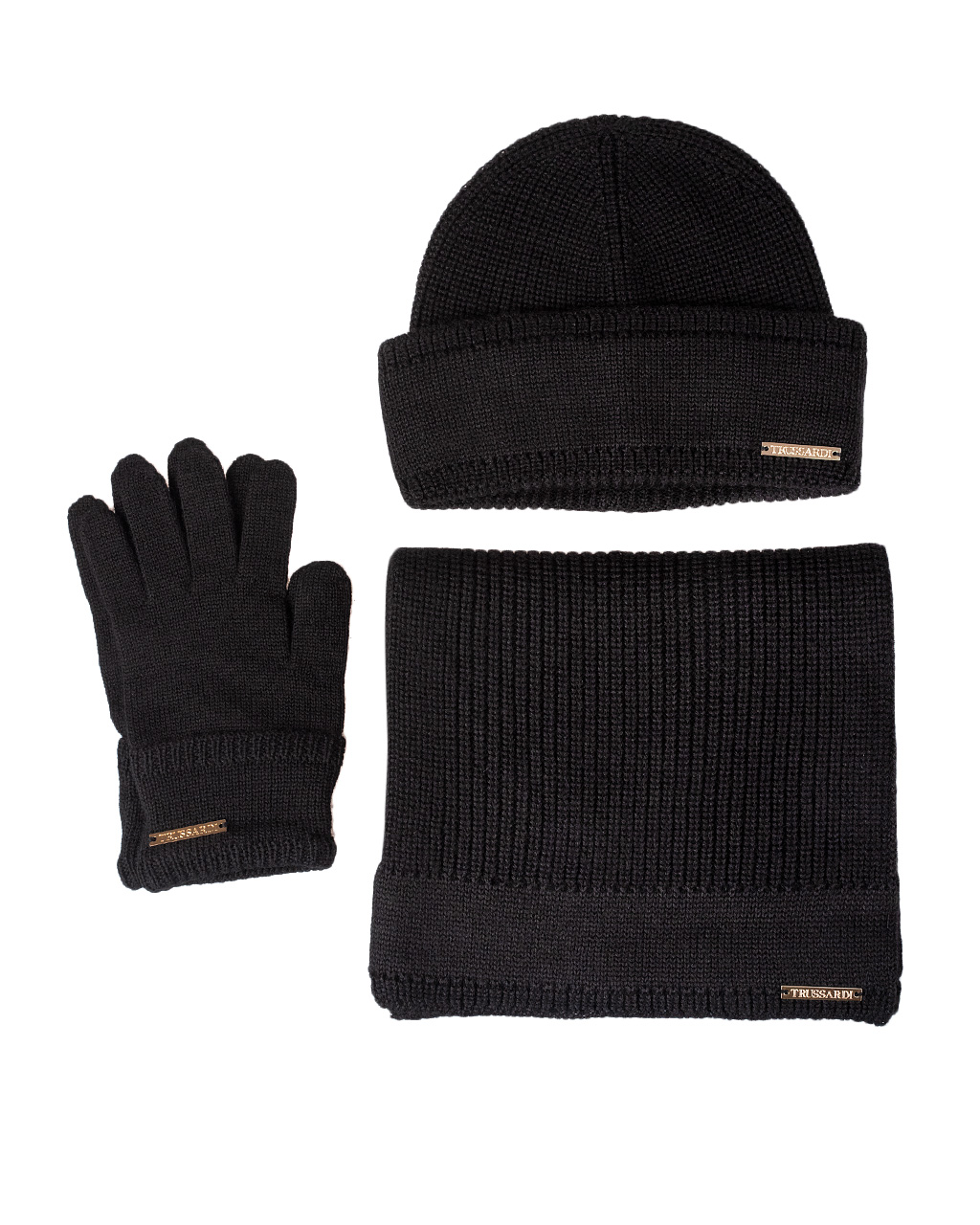 

Комплект жіночий ( шапка+шарф+рукавиці ) TRUSSARDI JEANS (59Y00007-9Y099999-K299/20-21) Чорний Uni