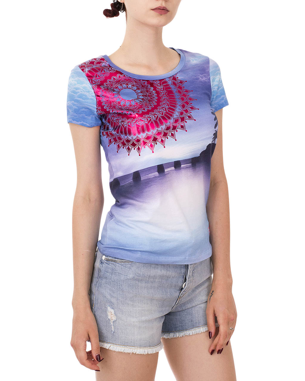 

Футболка спортивна жіноча ARMANI EA7 (3YTT99-TJ12Z-2533/7) Мікс XL