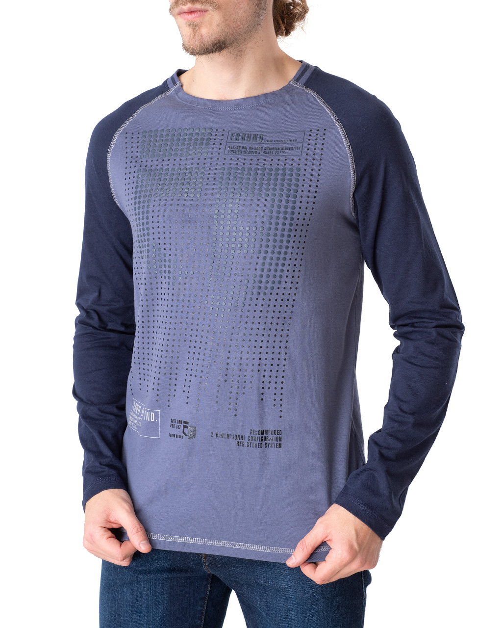 

Лонгслів чоловічий E-BOUND (146673-nightshadow blue/20-21) Синій XXL