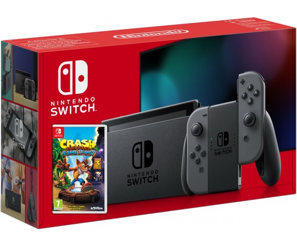 

Nintendo Switch Gray (Upgraded version) + Игра Crash Bandicoot N’sane Trilogy