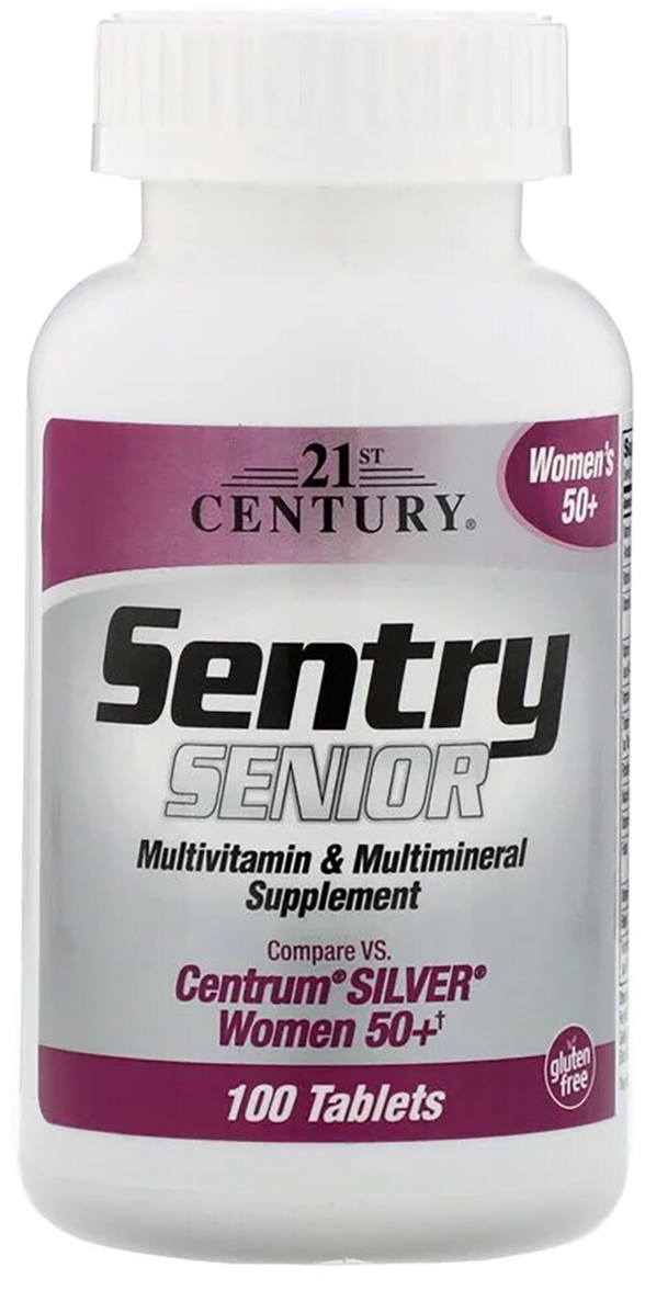 

Мультивитамины и мультиминералы 21st Century для женщин 50+ Sentry Senior 100 таблеток (740985275429)