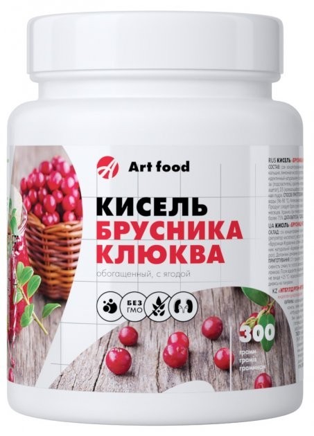 

Кисель Артлайф с витаминами Брусника-Клюква 300 гр (6052)