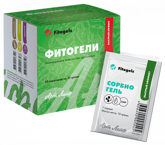 

Фитогель натуральный сорбент Артлайф для очищения организма Сорбиогель 30 саше по 10 гр (7131)