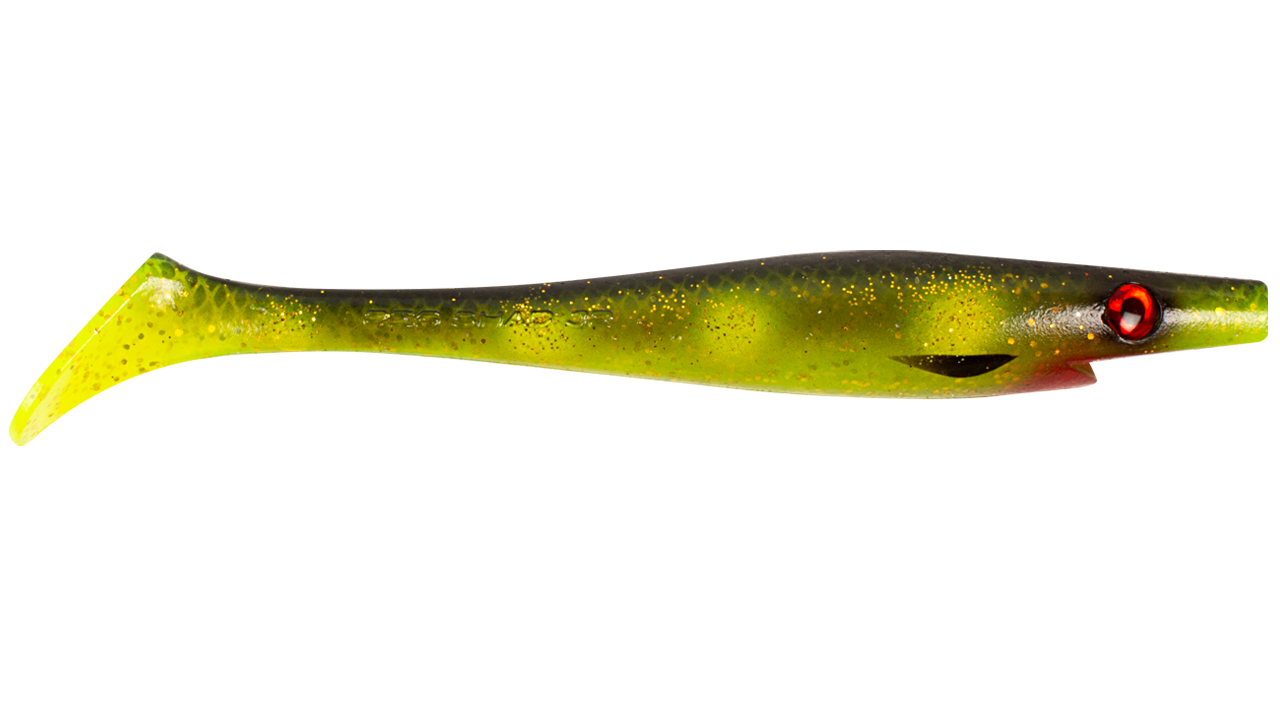 

Силиконовая приманка Strike Pro Pig Shad, 230 мм, 90 гр, цвет: Hot Spotted Bullhead, (SP-172A#132) (110067)
