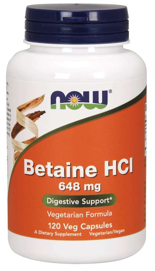 

Специальный продукт NOW Betaine HCl 648 mg Veg Capsules 120 капсул (4384301954)