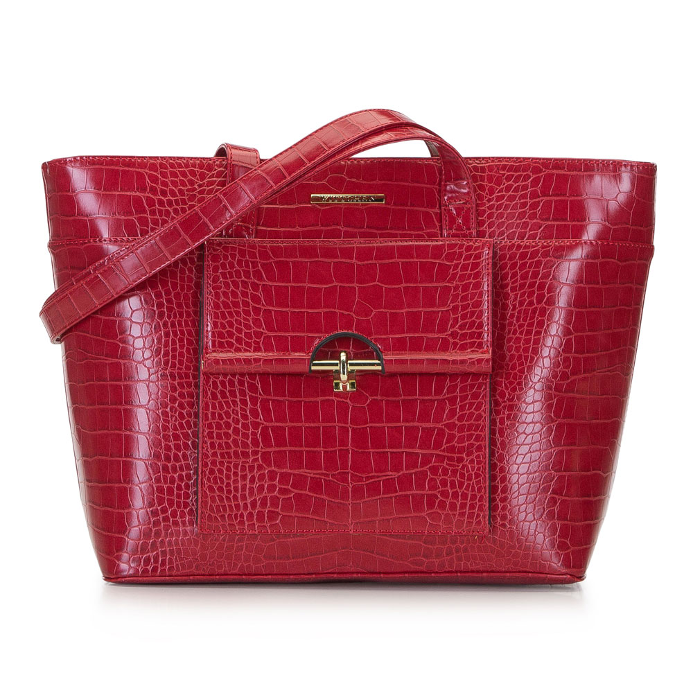 

Сумка-шоппер с имитацией кожи крокодила 92-4Y-210-3 красный