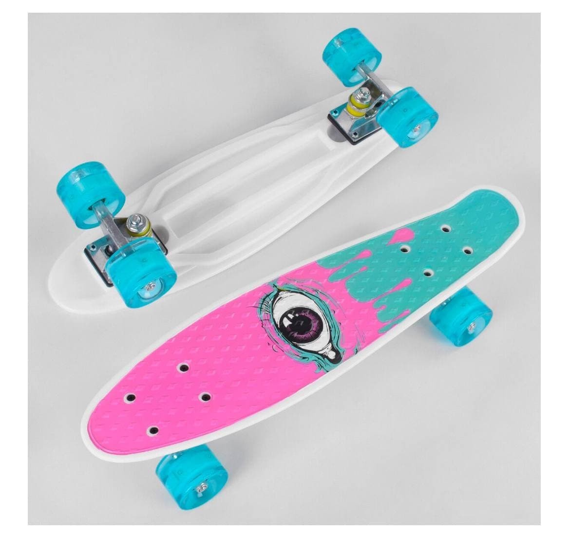 

Пенниборд (Скейт, круизер) Penny Board, 56*15см, Розовый с рисунком