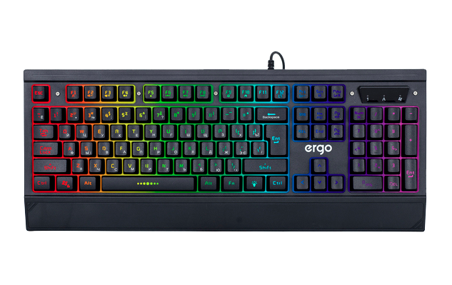 

Клавиатура проводная ERGO KB-640 Black с RGB подсветкой