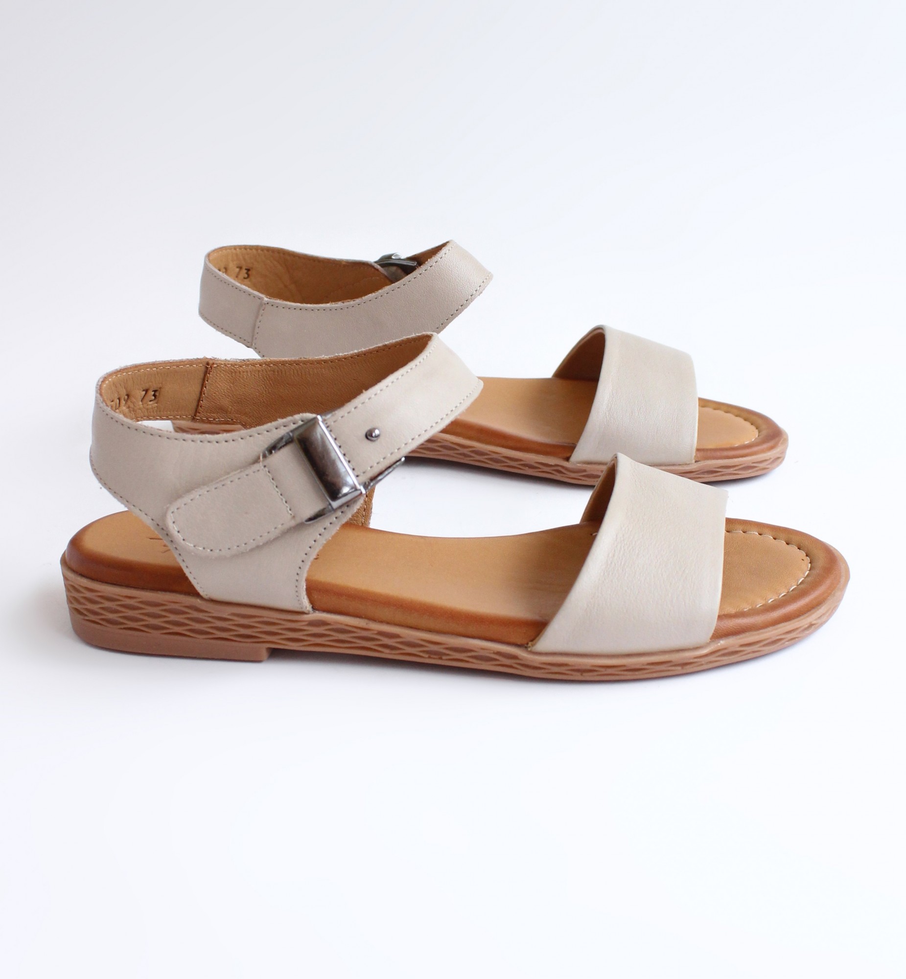 

Женские кожаные босоножки бежевые 28757 La Pinta 37