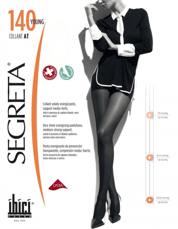 

Компрессионные колготки Segreta Young 140 den 1 класс nero 4