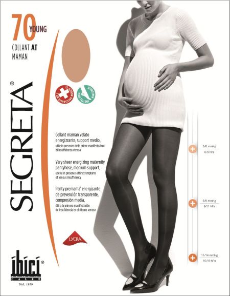 

Компрессионные колготки для беременных Segreta Young Maman 70 den nero 3