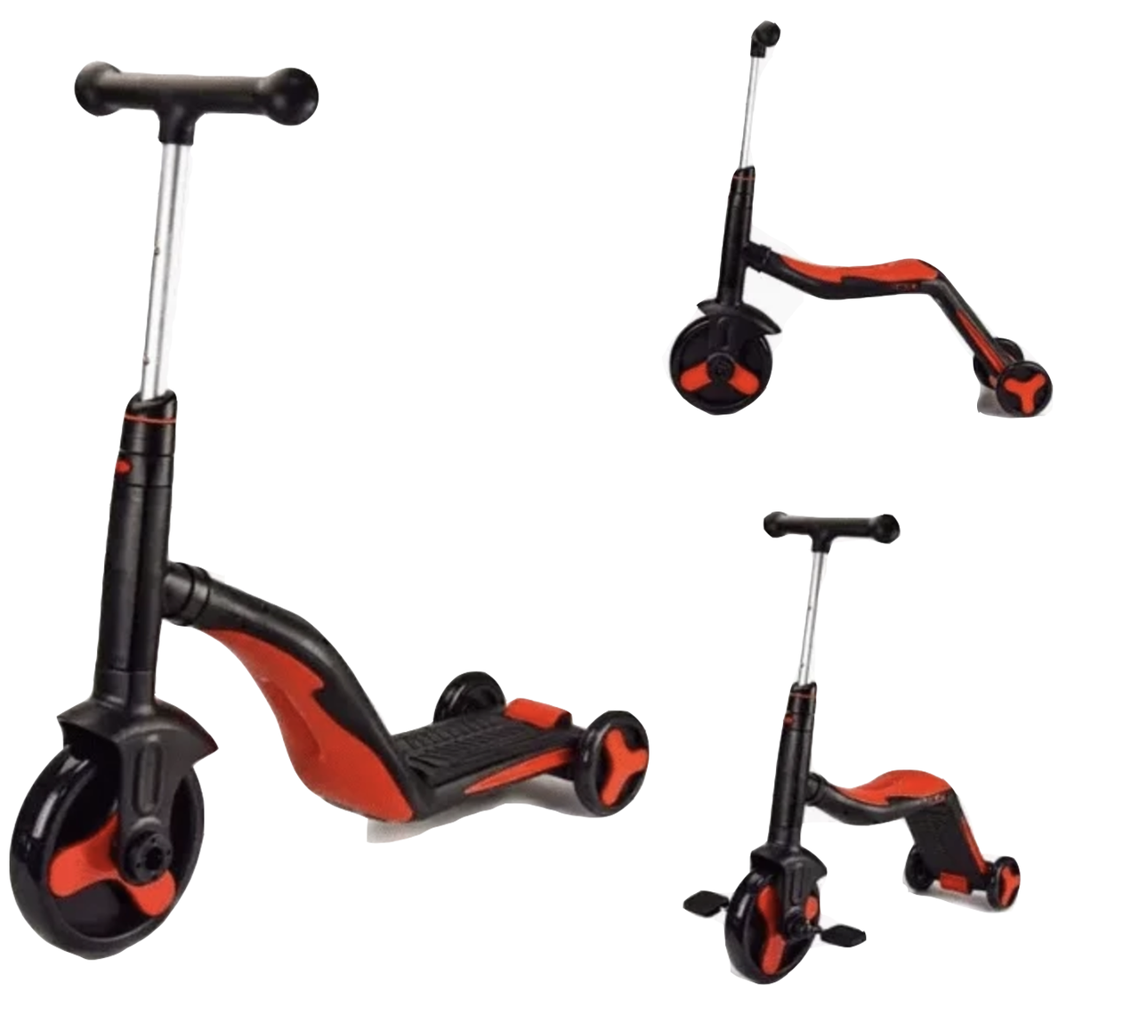 

Детский трехколесный самокат трансформер 3 в 1 Scooter FL868 Red-Black