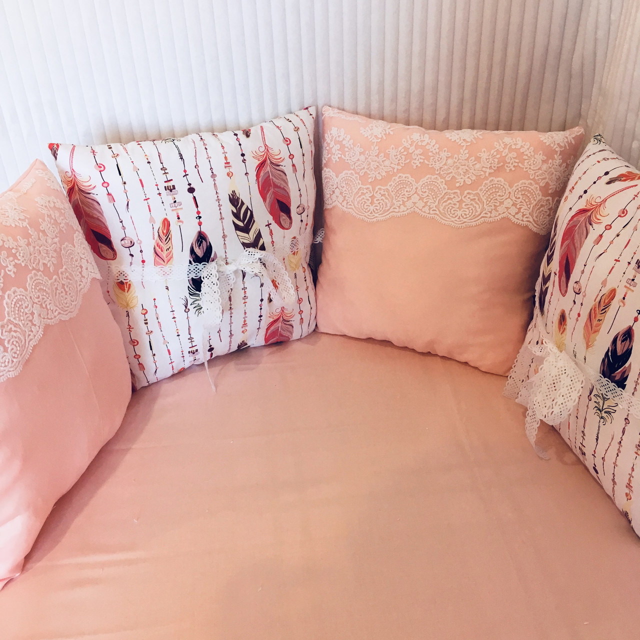 

Бортики-подушки Солодкий сон Перья 8 шт. (SD88)