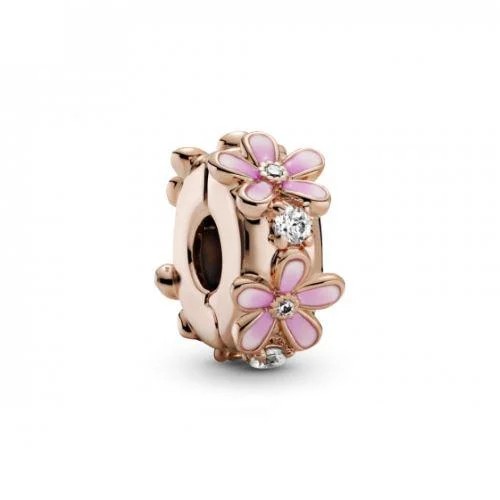

Серебряный Шарм-Клипса Пандора Rose Розовые Ромашки #788809C01