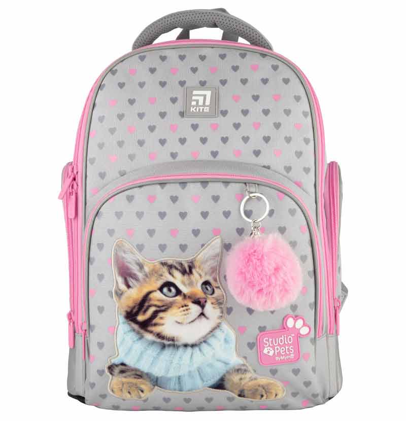 

Рюкзак Kite Кайт Education Studio Pets 38 × 29 × 16,5 см 16 л серый (SP21-706M)