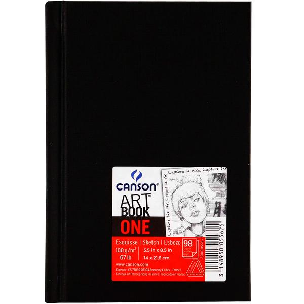 

Скетчбук для эскизов Canson Art Book One 100 г/м2 14x21,6 см 98 л (0005-568)