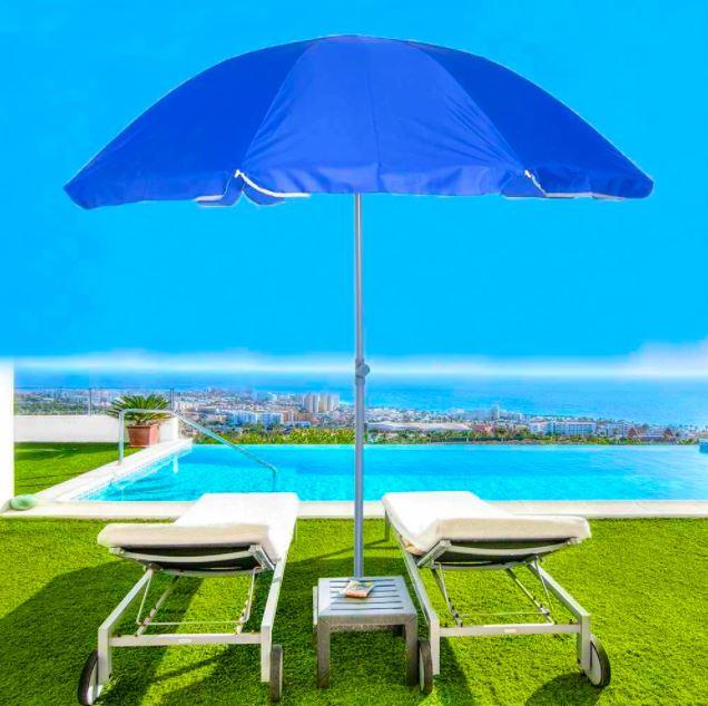 

Складна пляжна парасолька з телескопічною ніжкою umbrella travel pro, купол 2 метри