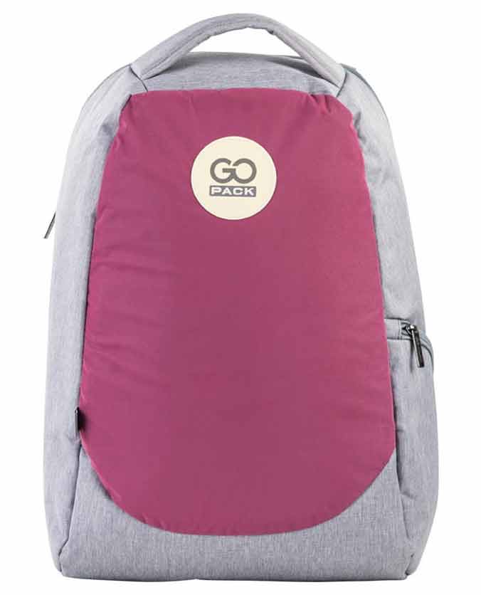 

Городской рюкзак GoPack Сity 43 × 28 × 10 см 16 л серый, розовый (GO21-169L-1)