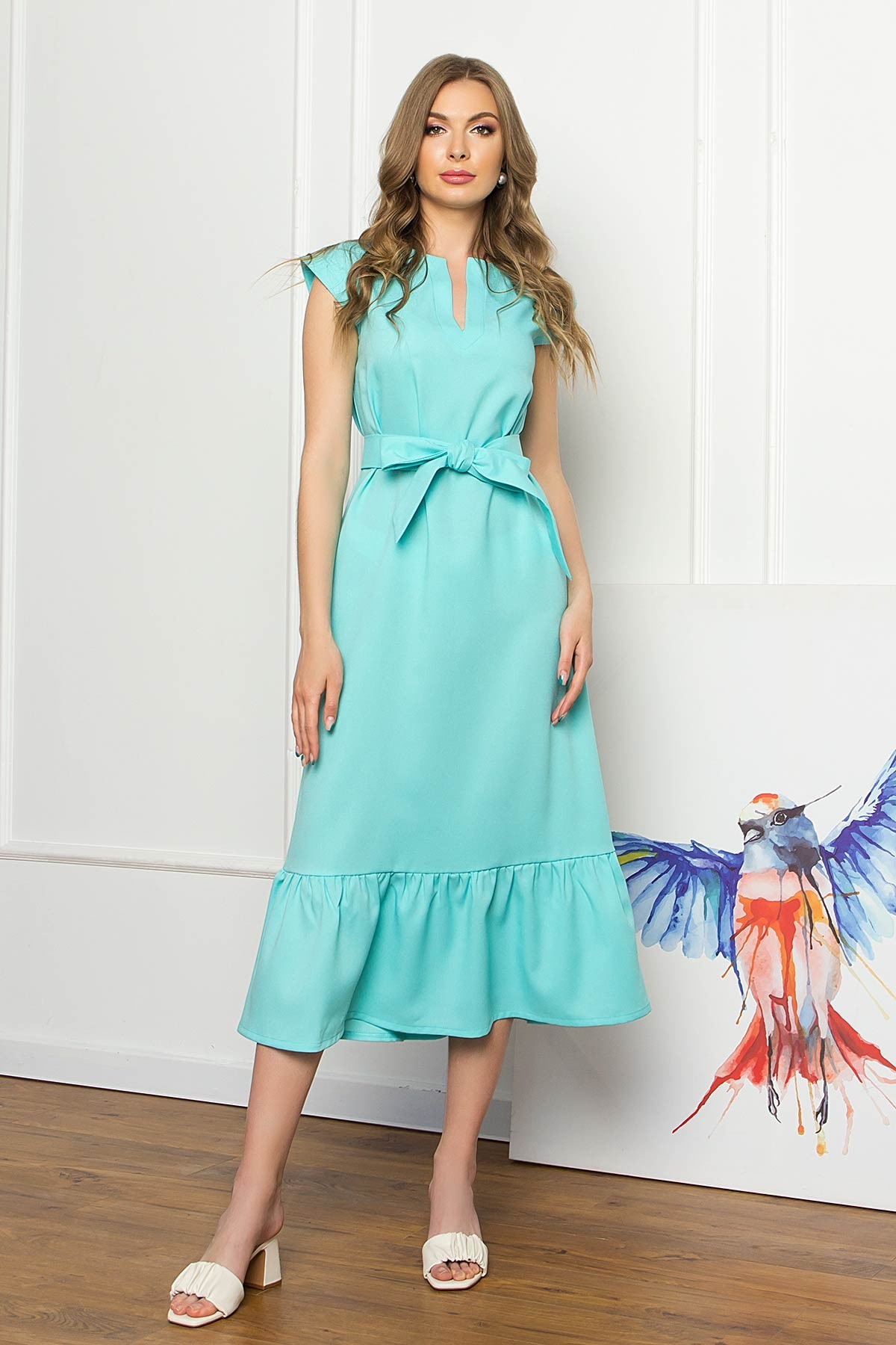 

Платье свободного силуэта Arizzo  Ментоловый (AZ-383_ментол, Платье свободного силуэта Arizzo 48 Ментоловый (AZ-383_ментол)