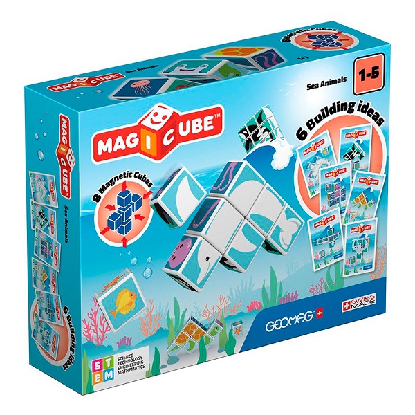 

Магнитные кубики Geomag Magicube Морские животные Sea Animals