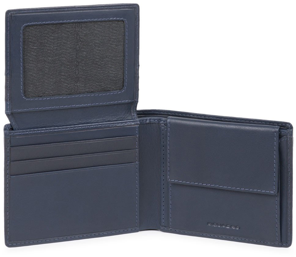 

Портмоне Piquadro FALSTAFF/Blue гориз. с отдел. для док. та монет с RFID защитой PU4518S111R_BLU