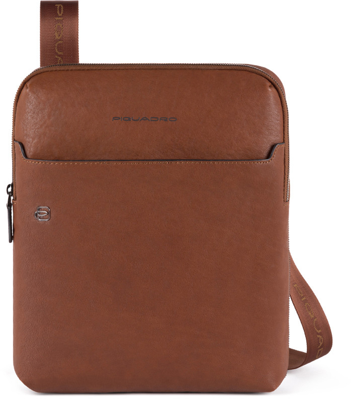 

Сумочка Piquadro BK SQUARE/Tobacco верт. на ремне с отдел. для iPad CA5085B3_CU