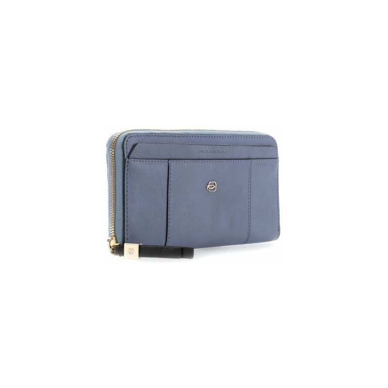 

Портмоне Piquadro CIRCLE/L.Blue-Beige верт. на молнии с RFID защитой (19x10,5x2,5) PD1515W92R_AZBE