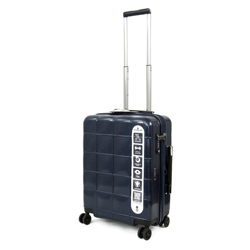 

Чемодан Echolac SQUARE PRO/Navy на 4 колесах S (47л,3,6кг) (42x55x23см) EcPC185SA-403-39