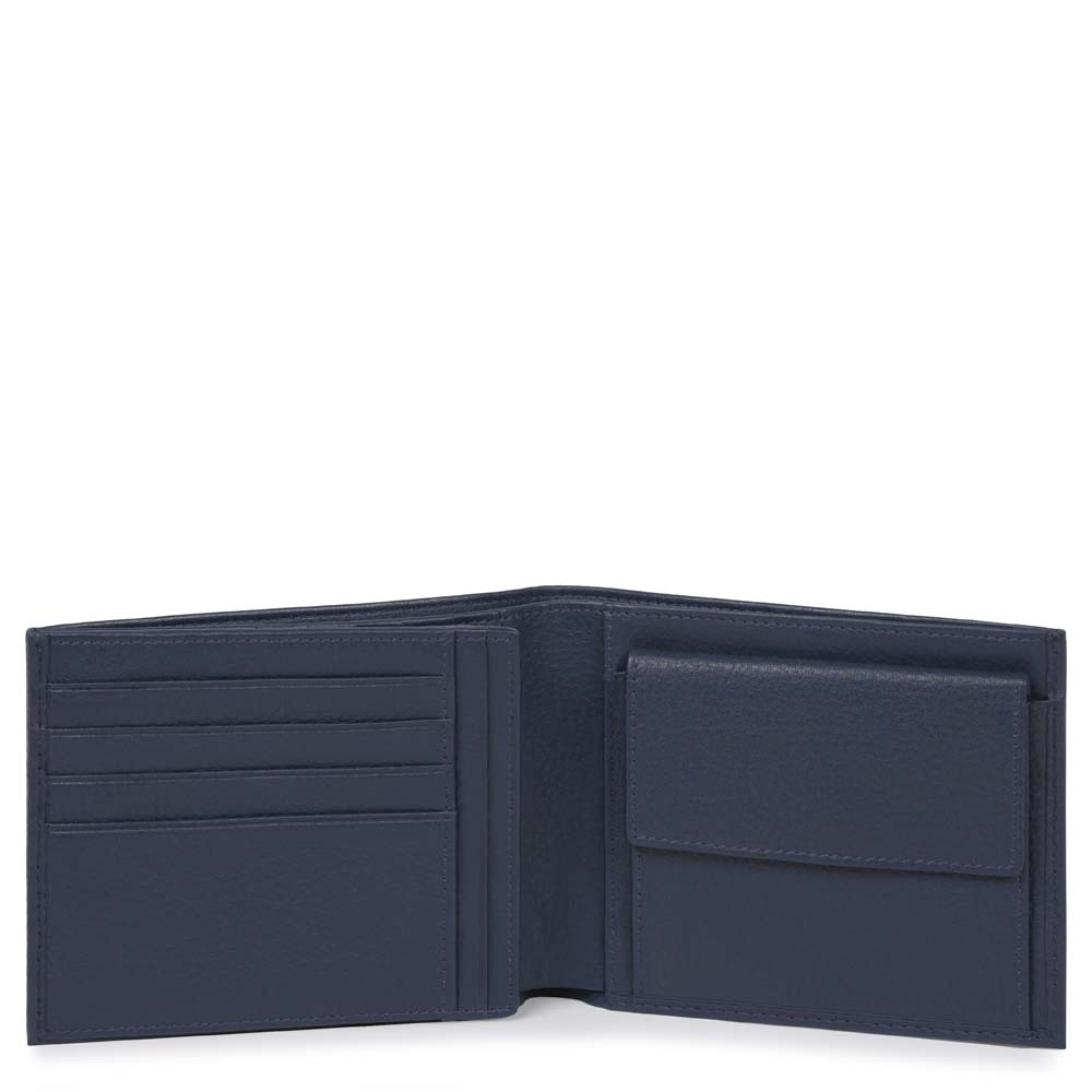 

Портмоне Piquadro MODUS/Blue с отдел. для док. и монет (12,5x10x2) PU1240MO_BLU