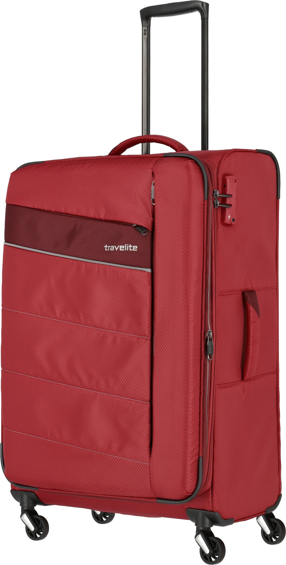 

Чемодан Travelite KITE/Red на 4 колесах L exp. (95/109л,2,9кг) (47x75x29/33см) TL089949-9