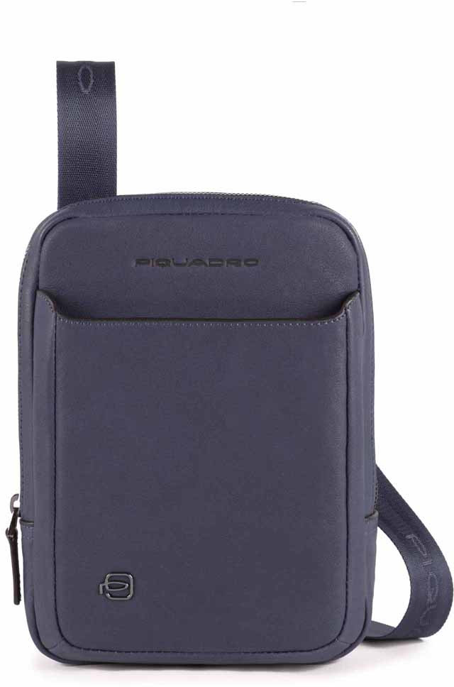 

Сумочка Piquadro BK SQUARE/O.Blue верт. с отдел. для iPad mini на ремне (17x23x5,5) CA3084B3_BLU3