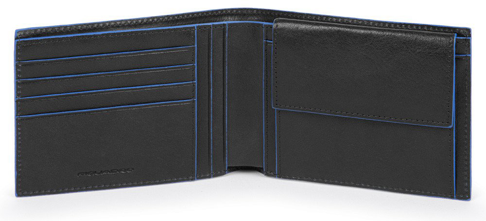 

Портмоне Piquadro B2S/Black с отдел. для монет с RFID защитой (13x9,5x2) PU257B2SR_N